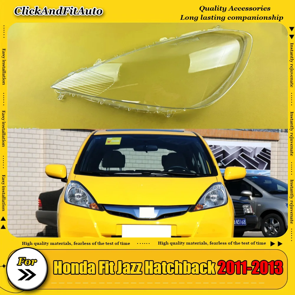 Фото Для Honda Fit Jazz Hatchback 2011-2013: Прозрачный корпус фары, крышка фары, линза из плексигласа №1