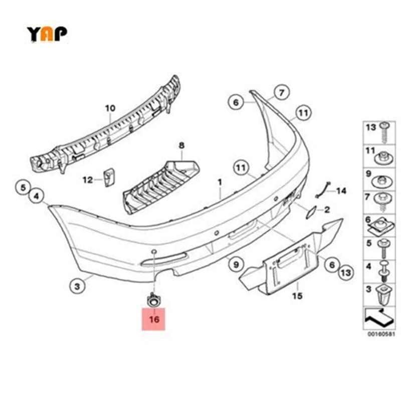 Новый датчик PDC 4 шт./датчик контроля расстояния при парковке Для Honda CR-V Odyssey 2004 л 2013