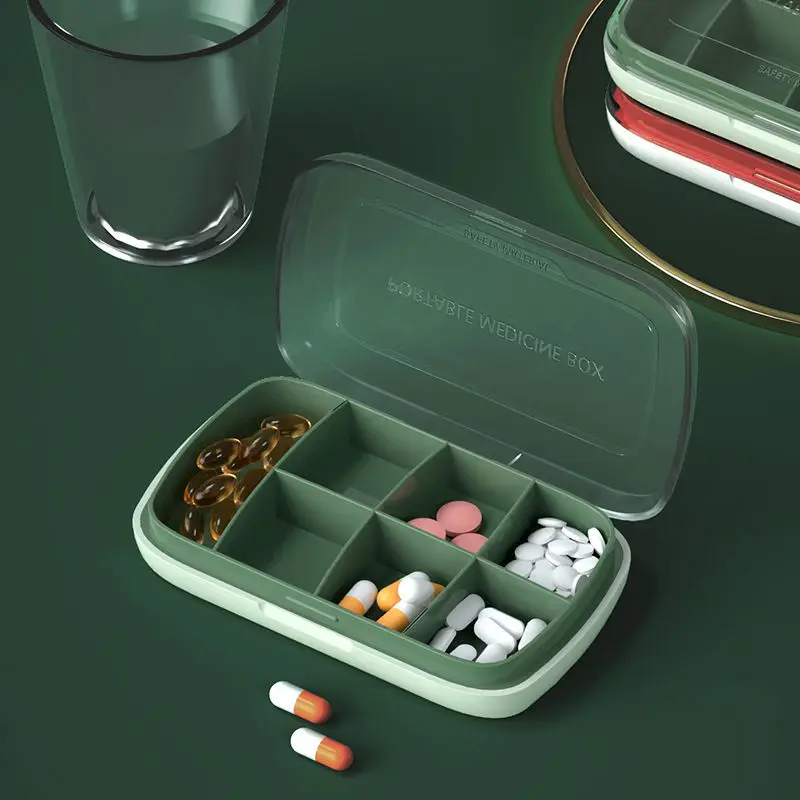 

Pill Organizer Travel Pill Box Portable Weekly 7 Days Storage Box Pill Sealed Box Portable Medicine Dispenser Drug Divider