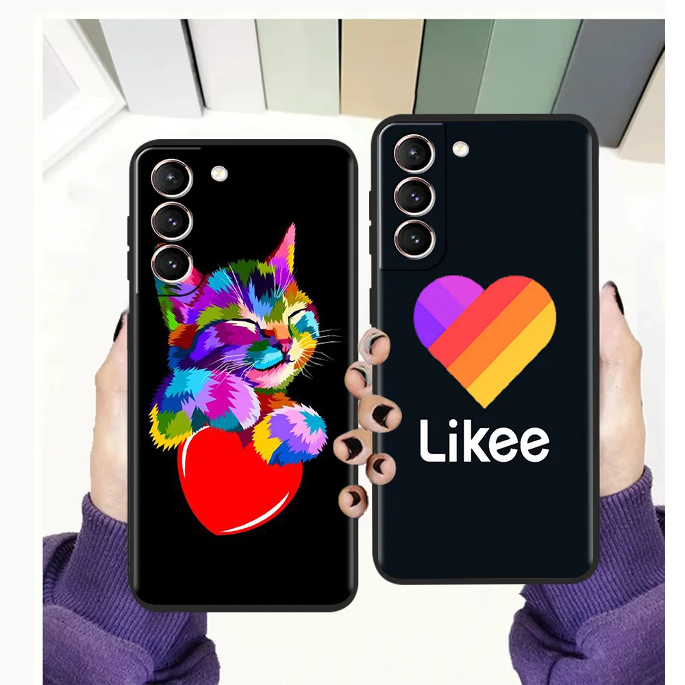 

Likee Funny Cat Bear Love Cover Soft Case For Samsung S20 S21 FE Note S21 20 10 Ulrta S10 S10E S9 M21 M22 M32 M31 5G Plus Shell