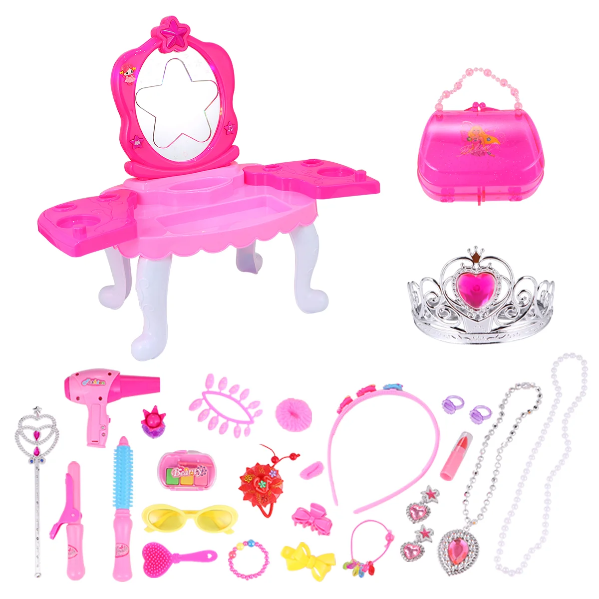 

24PCS Colorful Role Play Toys Dressing Table for Girls Home