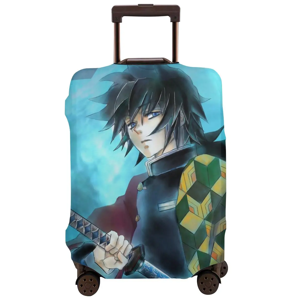 

Demon Slayer Travel Washable Luggage Protective Cover Luggage Protective Case Thick Zipper Case Polyester Trolley For 18''-32''