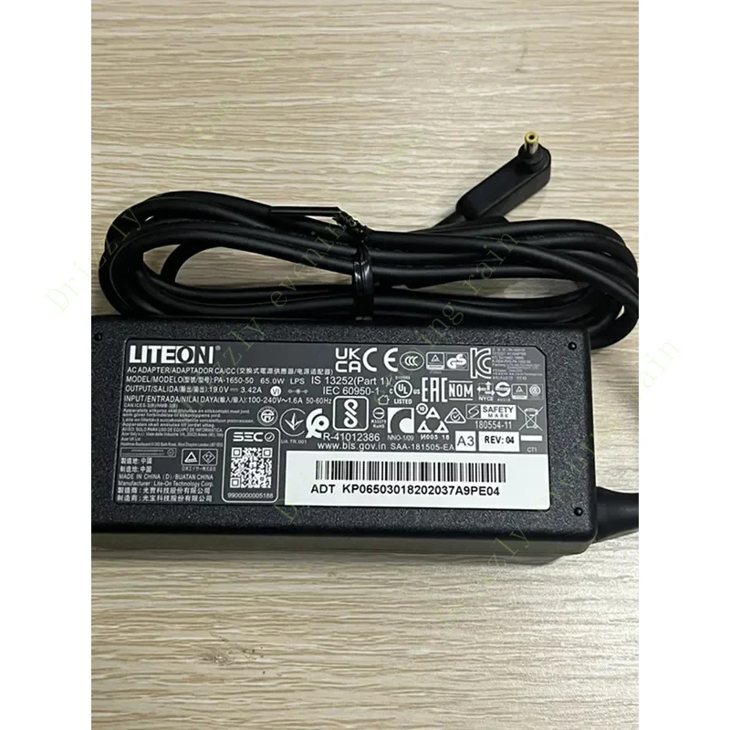 Зарядное устройство переменного тока LiteOn PA-1650-50 19 В 3 42 А 65 Вт 0x1 0 мм для ноутбука Acer