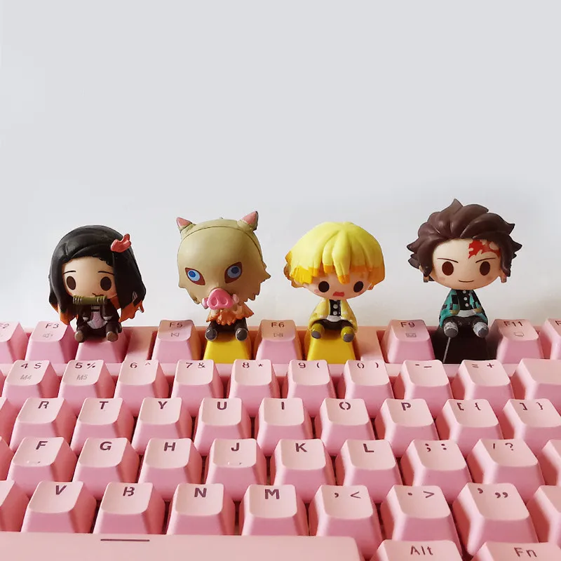 

1pcs/4pcs Anime Demon Slayer Personality Pbt Keycap Kamado Tanjirou Agatsuma Zenitsu Hashibira Inosuke Kawaii Stereo Keycap