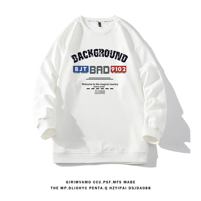 

Casual Men Women s Solid Color Letter Print Autumn New Fashion College Style Male Pieces O-Neck Sweatshirt