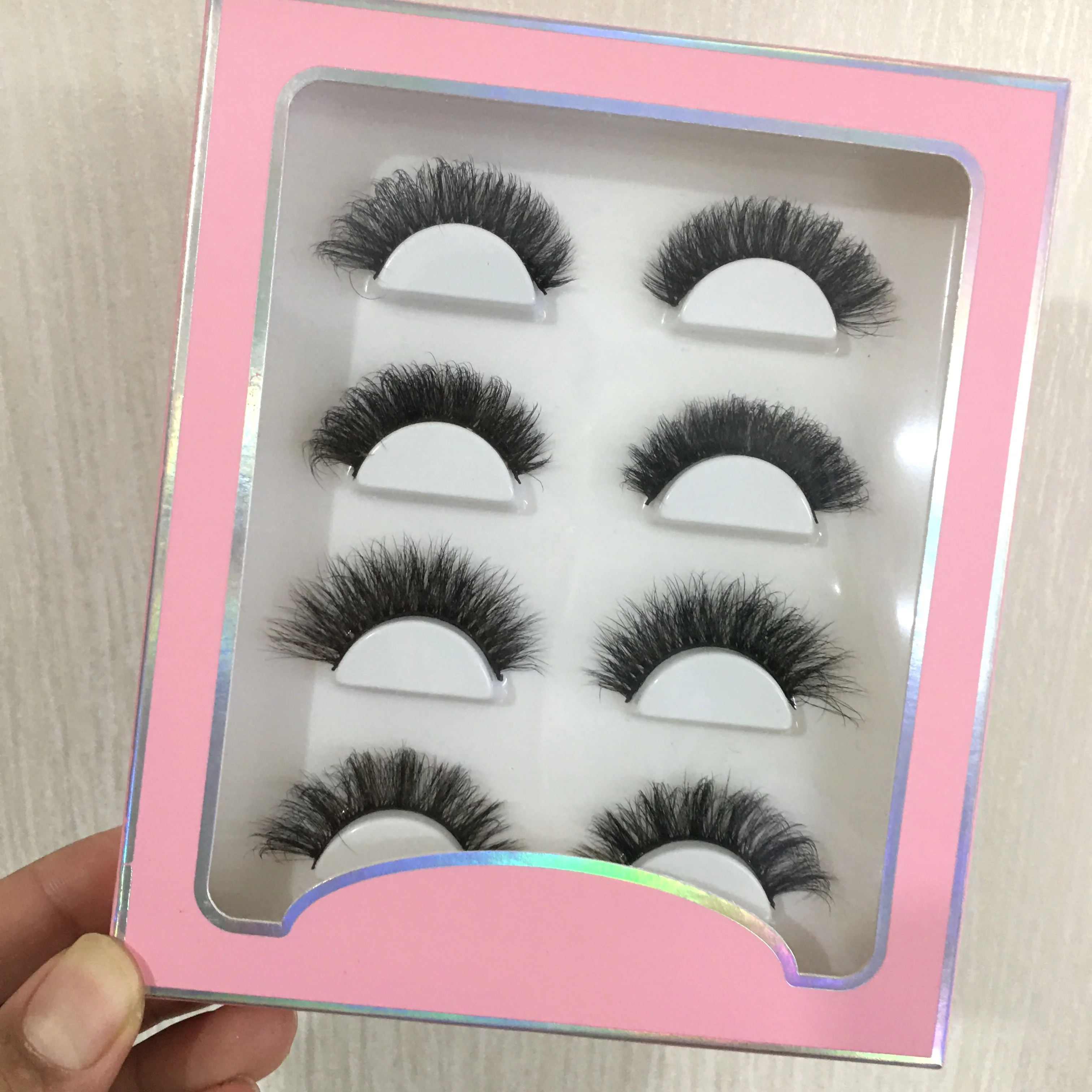 Оптовая продажа 4 пары пушистых ресниц частной торговой марки русские