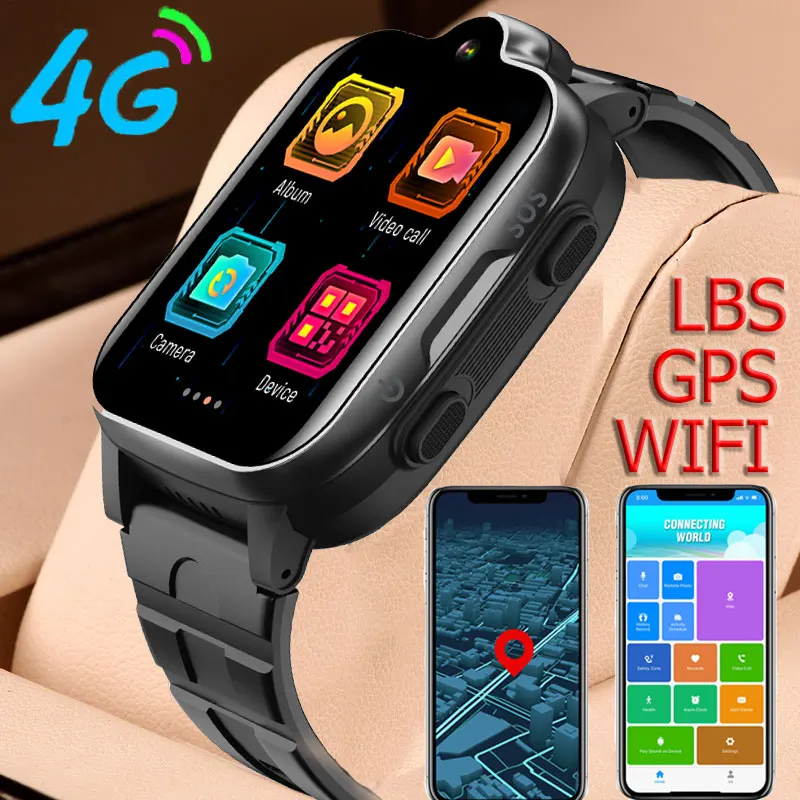 

4G Smart Watch Kids SOS GPS LBS WIFI Location Positioning HD Camera SIM Card Call Phone Smartwatch for Children IOS Android