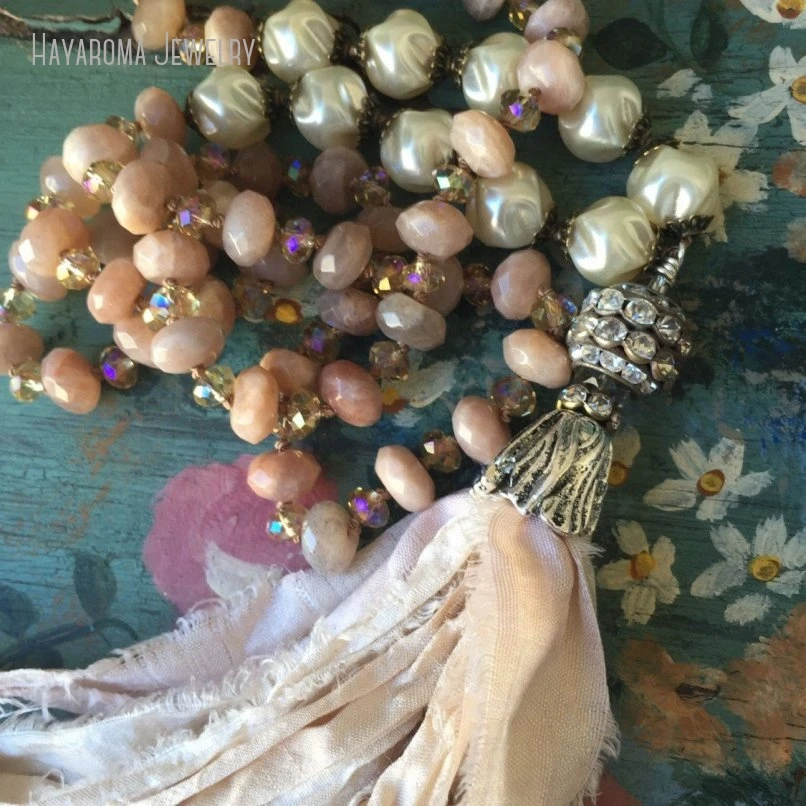 10 шт. в стиле потертый бохо шикарный богемный гламурный розовый камень сари