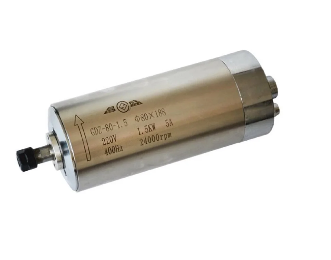 Water Cooled VFD Spindle Milling Motor 110V 1.5KW 24000RPM 4