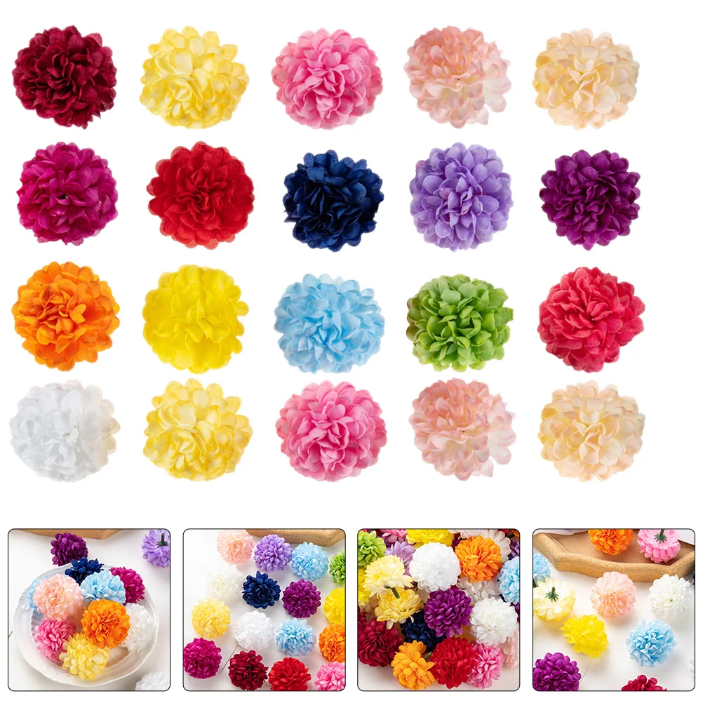 

35 Pcs Fake Chrysanthemum Flowers Heads Artificial Daisy Mini Craft Making Party