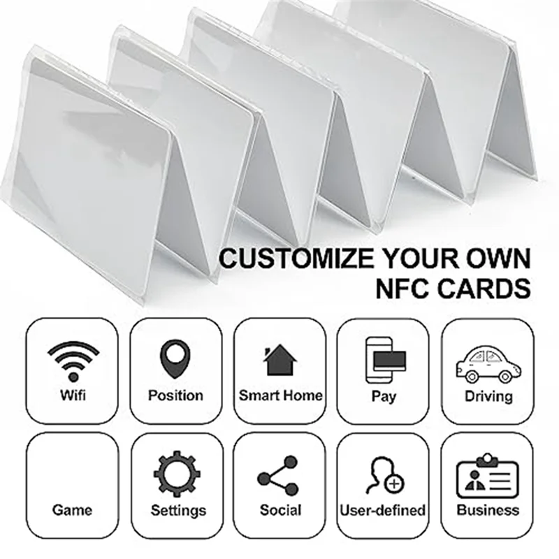 50 шт. NFC-карты пустые 215 карт NFC тегов перезаписываемые карты память 504 байта для