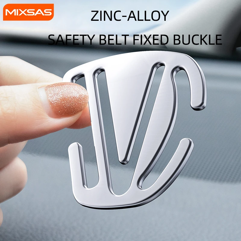 

MIXSAS Car Safety Belt Fixed Buckle Adjuster 416 Auto Seatbelt Locking Clip Strap Clamp With Shoulder Pillow For Children Adults
