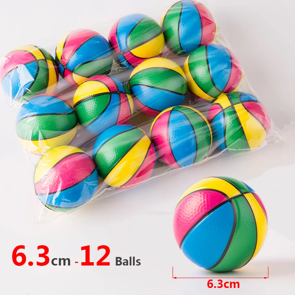 PU Fidget Toys Kawaii Popit 6.3cm 12 Balls/Set Stress Ball Color Basket Ball  Toys for Children enlarge