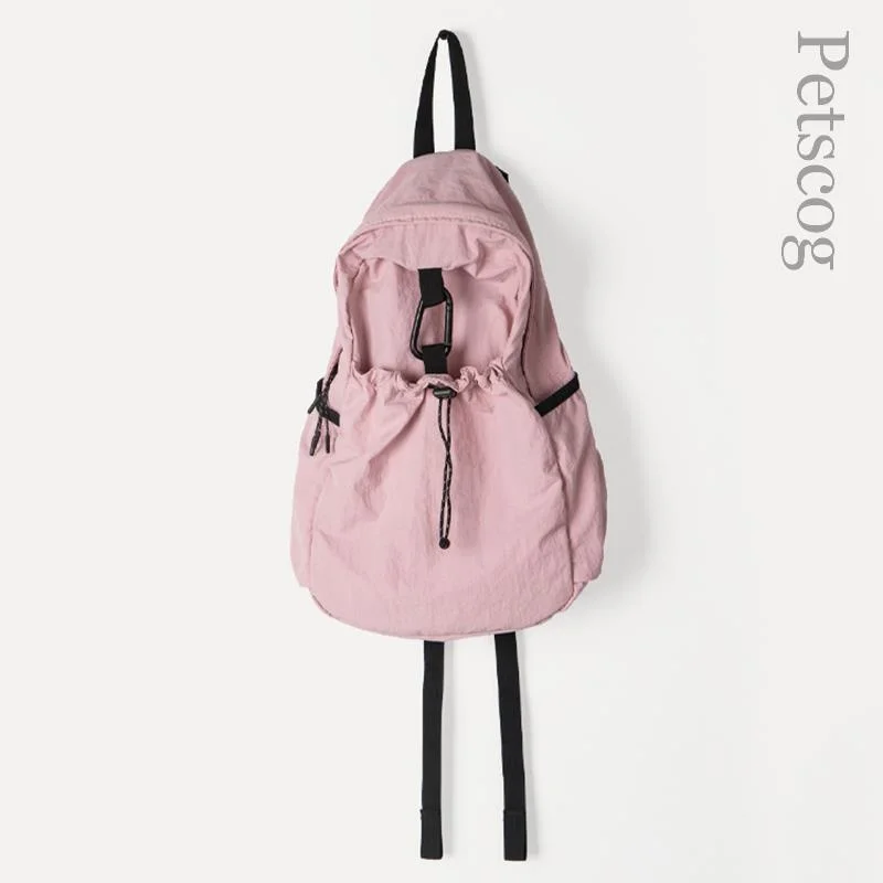 

Вместительные рюкзаки для женщин, нейлоновая мягкая цветная дорожная сумка с прострочкой, студенческие модные повседневные сумки на ремне в Корейском стиле