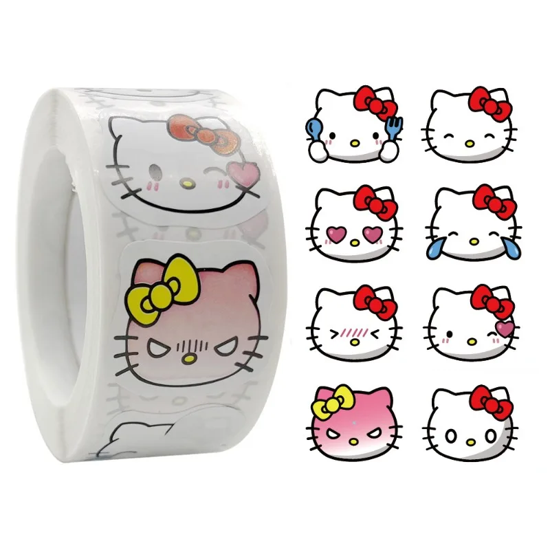 500 шт. милые стикеры Hello Kitty для девочек аниме Sanrio декоративные аксессуары багажа