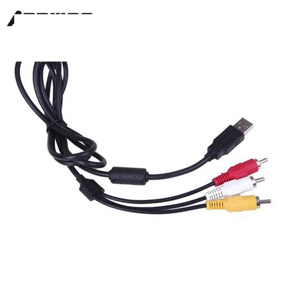 Кабель USB 1 5/2 0 м на RCA штекер-штекер 3 стерео аудио видео кабель телевизионный