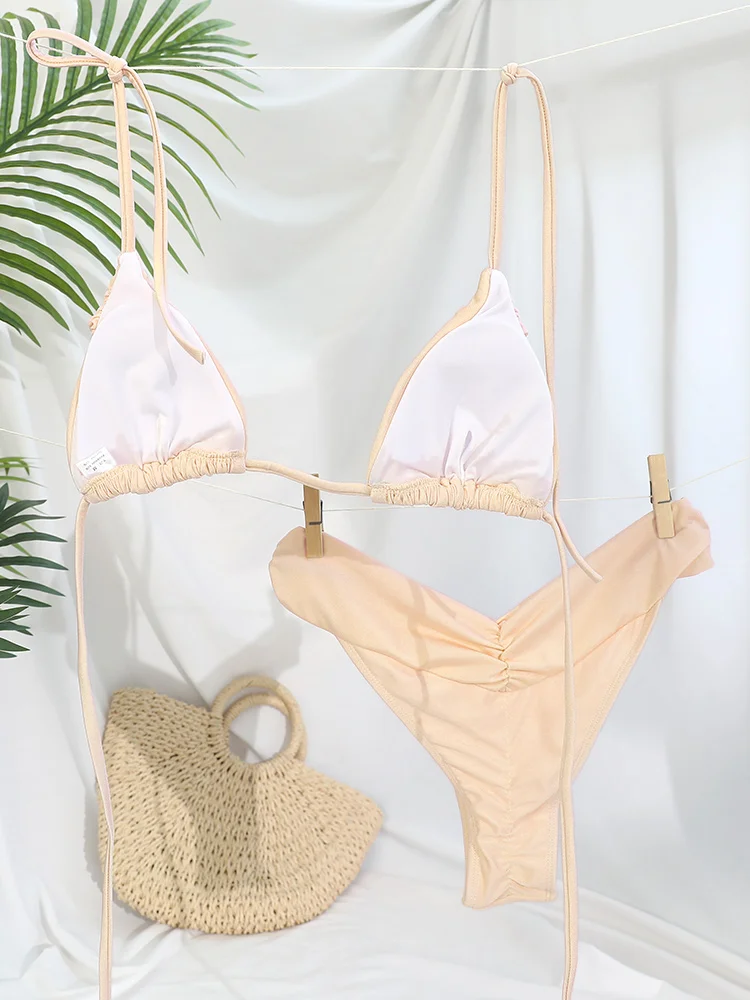 Женский раздельный купальник с высокой посадкой цвета в ассортименте