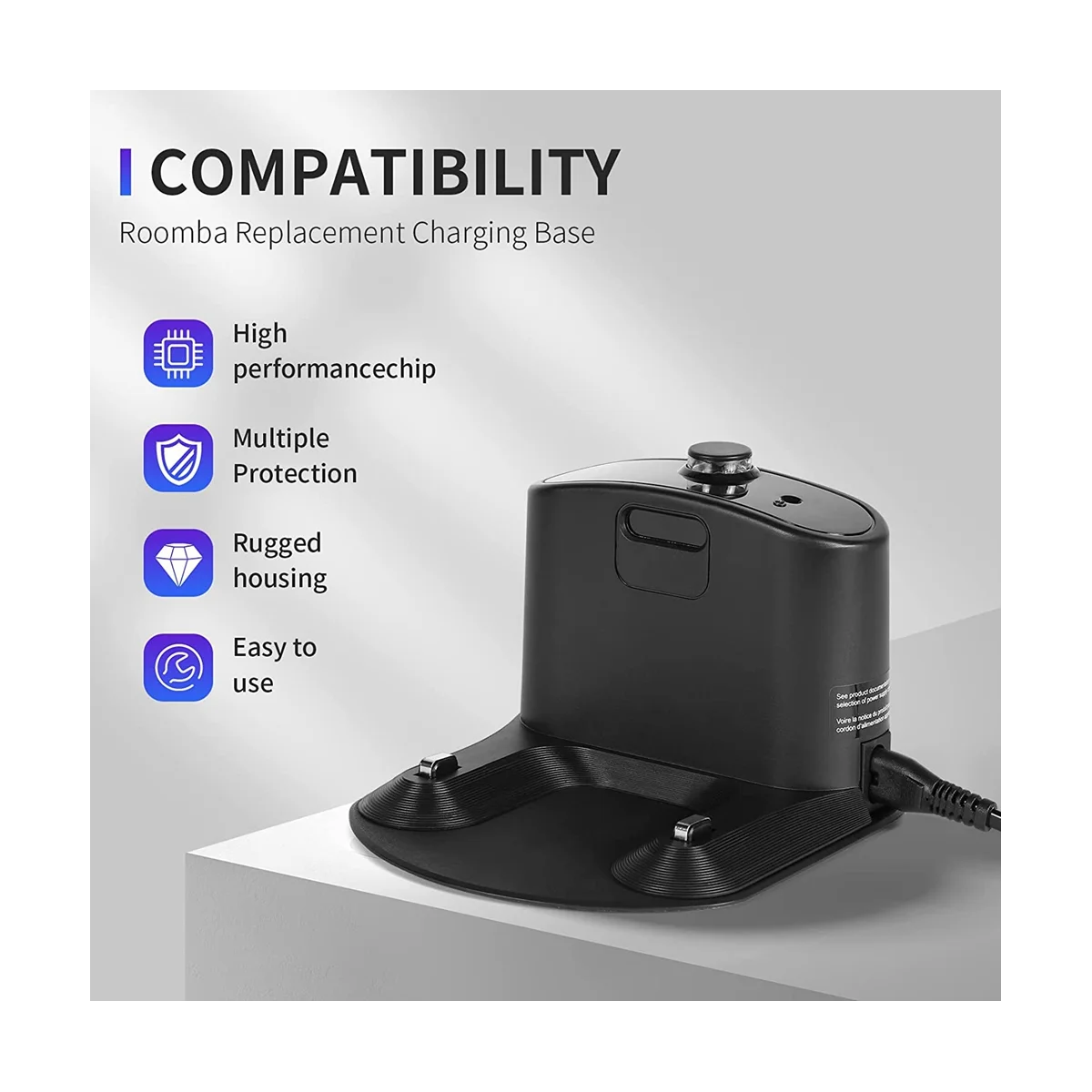 

Charger Dock Station for IRobot Roomba E5 E6 I1 I3 I4 I6 I7 I8 500 600 700 800 900 Series Charging Base US Plug