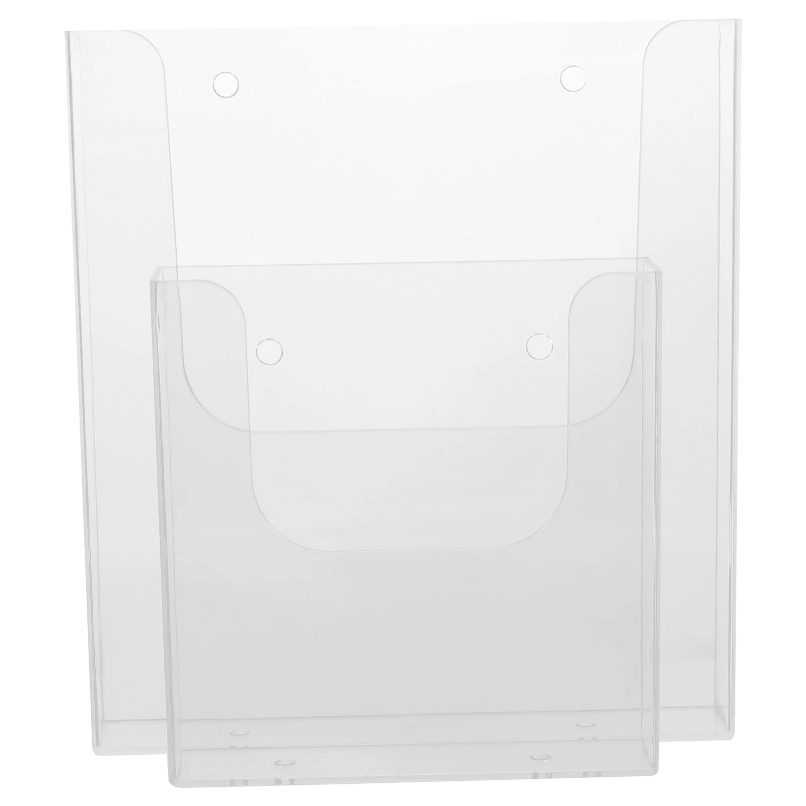 

Настольный органайзер, 2 шт., стойка для журналов, держатель для документов, Настенный Прозрачный стенд, держатели для бумажных брошюр