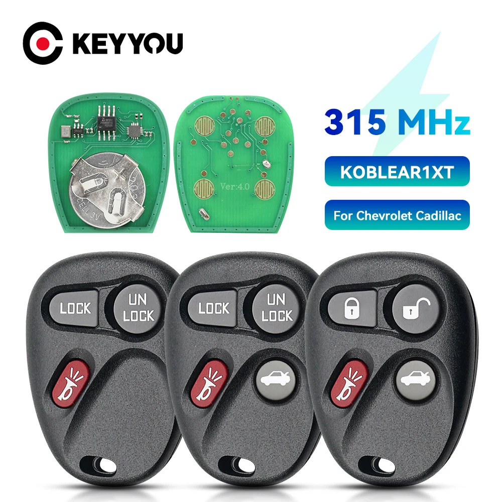 Брелок KEYYOU для дистанционного запуска без ключа FCC ID KOBLEAR1XT Chevrolet Corvette 2001 2002 2003 2004