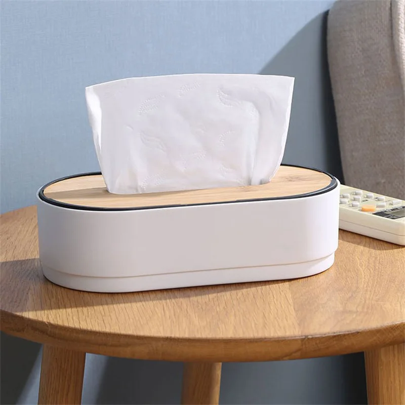 Держатель коробки для салфеток бамбуковая крышка коробка туалетной бумаги