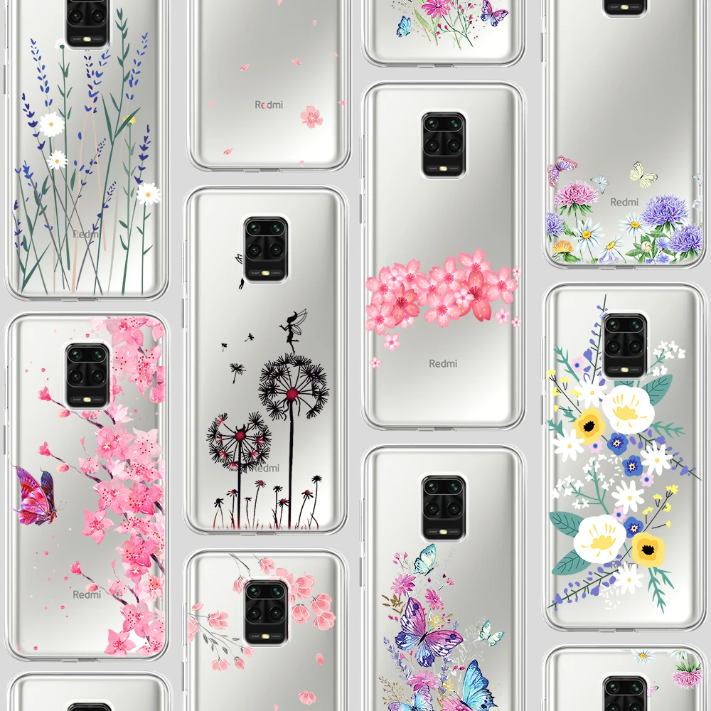 

Flower Leaf Funda Case For Xiaomi Redmi Note 10 10S 9 9S 9T 8 8T 9C 7 K40 K30 K30S Poco X3 F3 C3 M3 F2 M2 Pro Max NFC Silicone