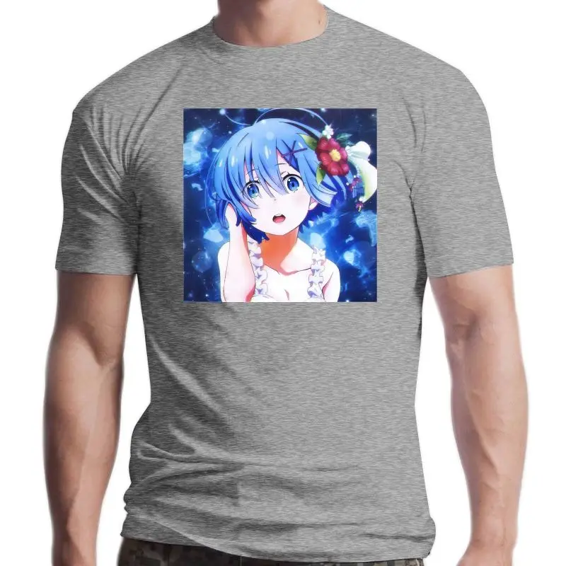 

Новинка, Мужская футболка с коротким рукавом Rem, футболка с аниме, женская футболка