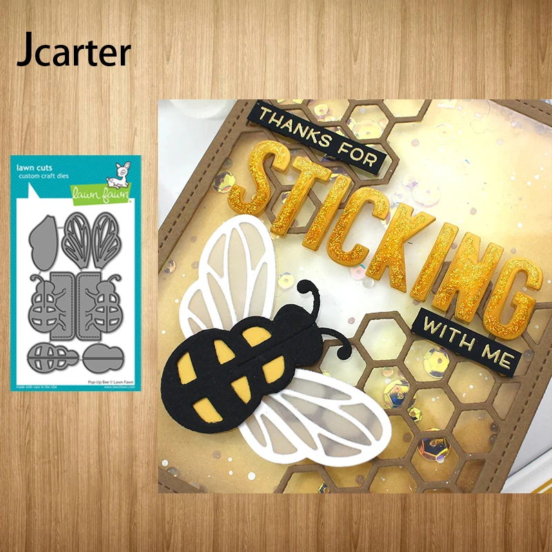 

Pop-Up Bee Metal Cutting Dies Craft Mold Mould Blade Punch Borders Stencils for Scrapbooking Diy Handmade Tools Model Decoration
