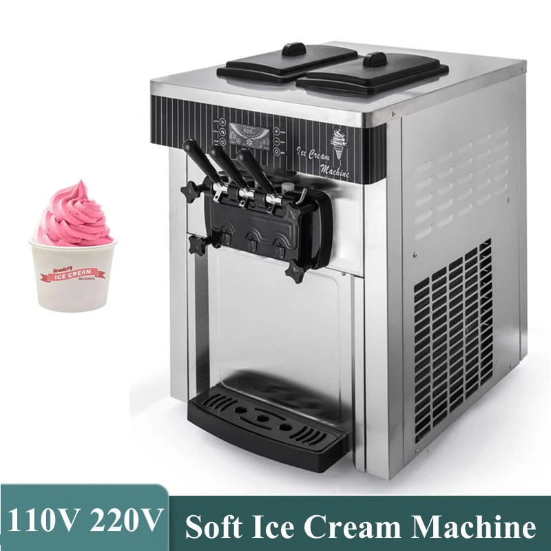 

Commercial Soft Serve Ice Cream Makers For Milk Tea Shop Stainless Steel Sweet Cone Vending Machine