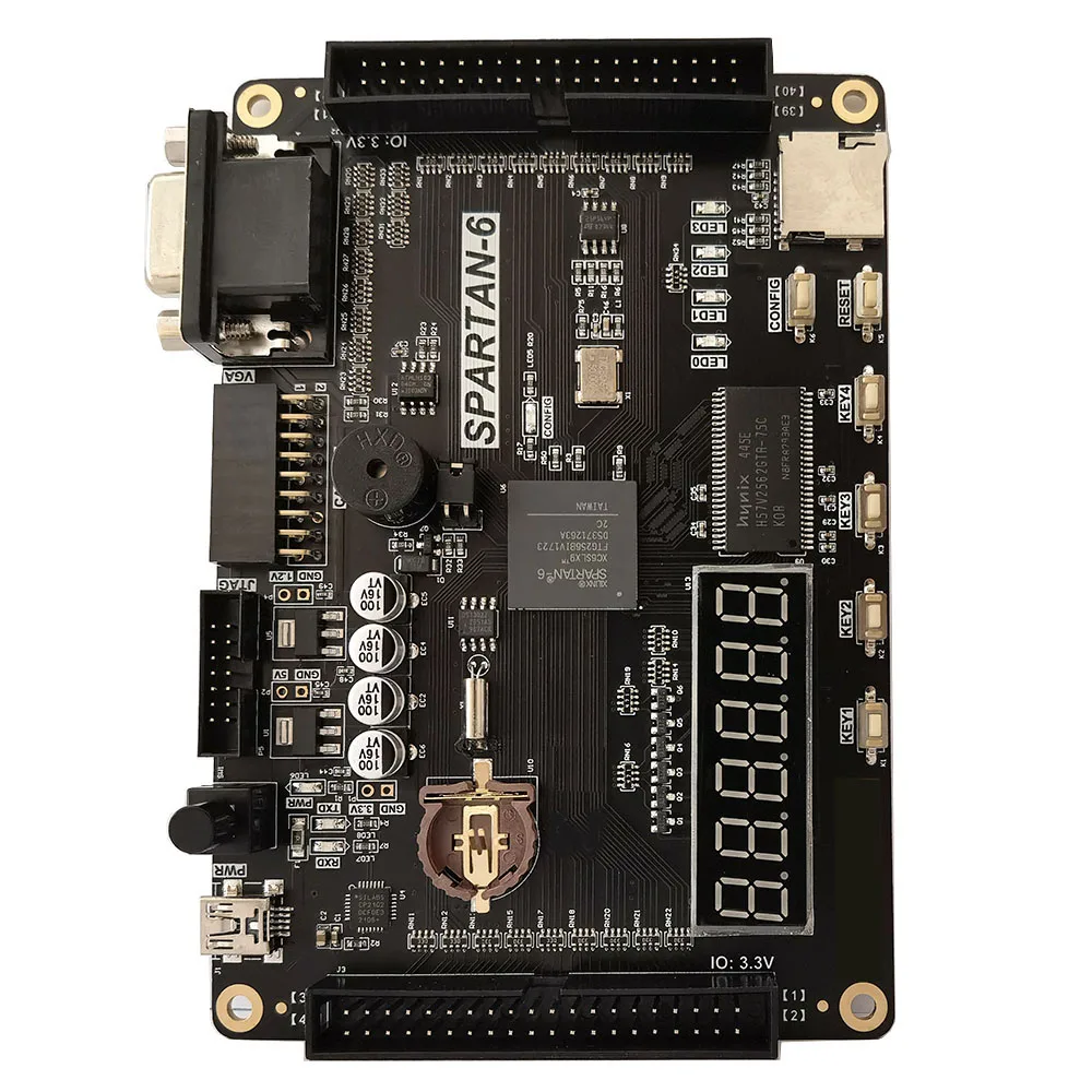 Фото Плата разработки AvaCoreFPGA Xilinx Spartan-6 XC6SLX16 XC6SLX9-2FTG256 с демонстрационной платой PCB, 256 МБ SDRAM, SD-картой и VGA №2