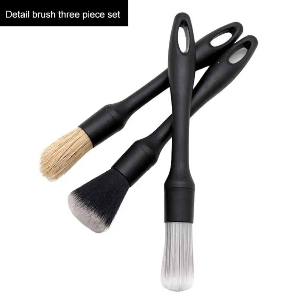 

Professional Car Detailing Brush Dashboard Cleaning Brush Super Soft Multipurpose 3pcs Car Exterior Interior Detail Brush