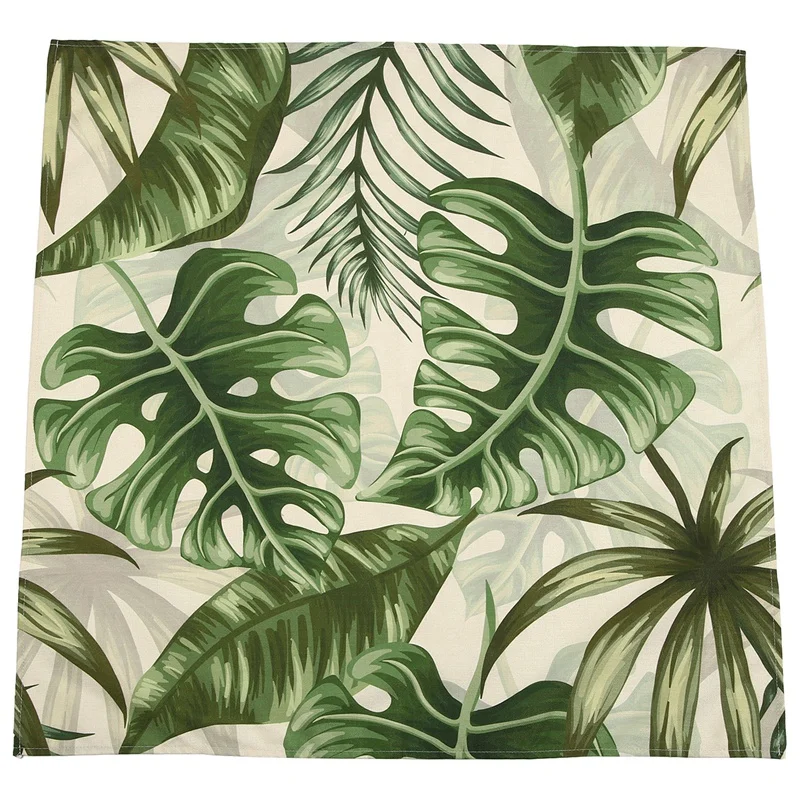 

Тропические растения с рисунком, льняная фототкань, Декоративная скатерть для домашнего декора