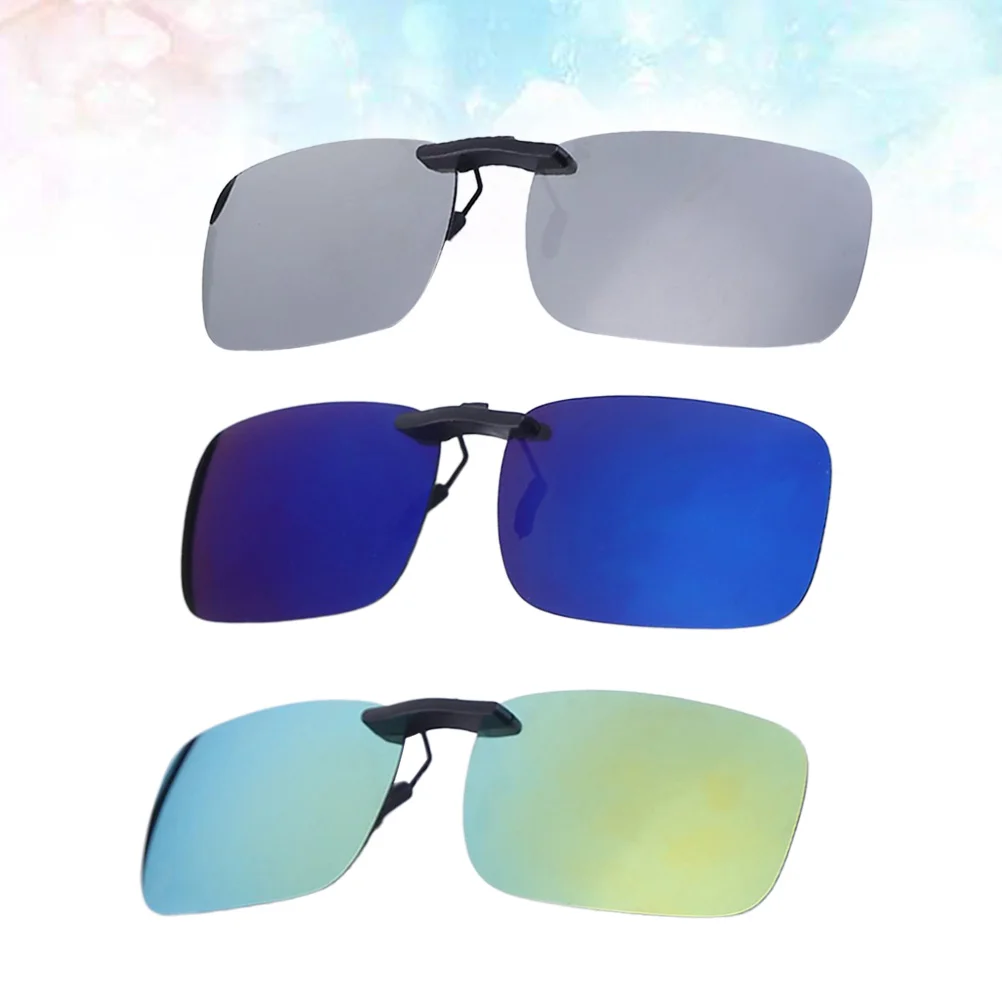

Clip Sunglasses Glassesonmenmyopia Driverglare Driving Anti Rimless Over Shadesprotection Uv Fishing Sun Metal Attachment Clips