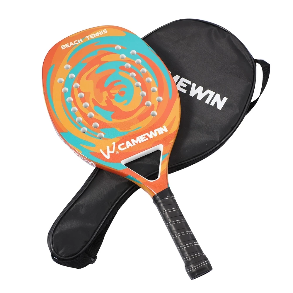 New Full Carbon Beach Tennis Racket Mens Professional Soft EVA Face Beach Tennis Racquet Adult Unisex Padel Rackets With Bag