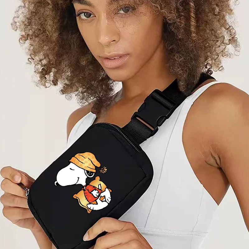 

Аниме Snoopys поясная сумка Мультяшные многофункциональные уличные спортивные сумки для фитнеса Kawaii мессенджеры нагрудные Кошельки Карманны...