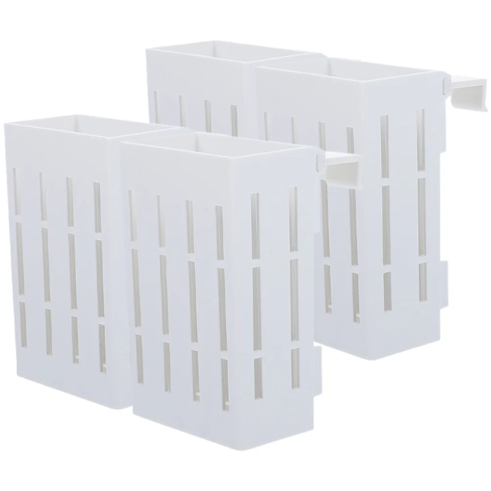 

4 Pcs Planter Brackets Hanging Basket Pot Plants Aquatic Holder Storage Bucket Plastic