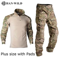 outdoor military uniform tactical combat shirt army clothing tops airsoft hunting suit shirts camo hunting fishing pants pads