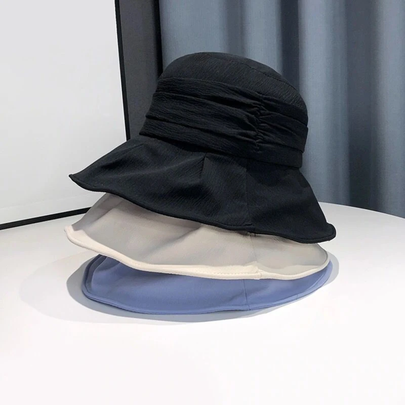 

Ladies Sun Hat Summer UV Protection Sun Protection Pleated Pot Hat Spring/Summer Caps Outdoor Travel Gift Fisherman Hats