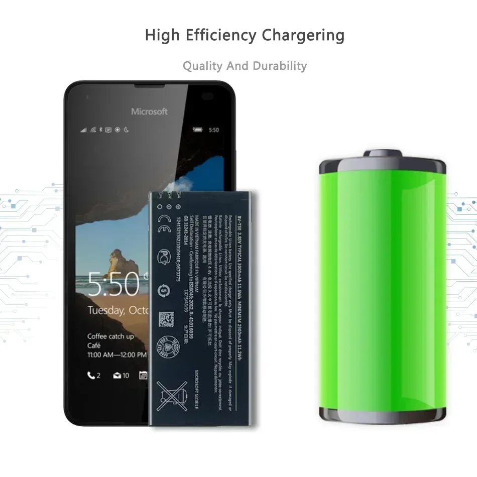 BV-T5E Аккумуляторы для мобильных телефонов большой емкости Microsoft Lumia 950 RM-1106 RM-1104 RM-110