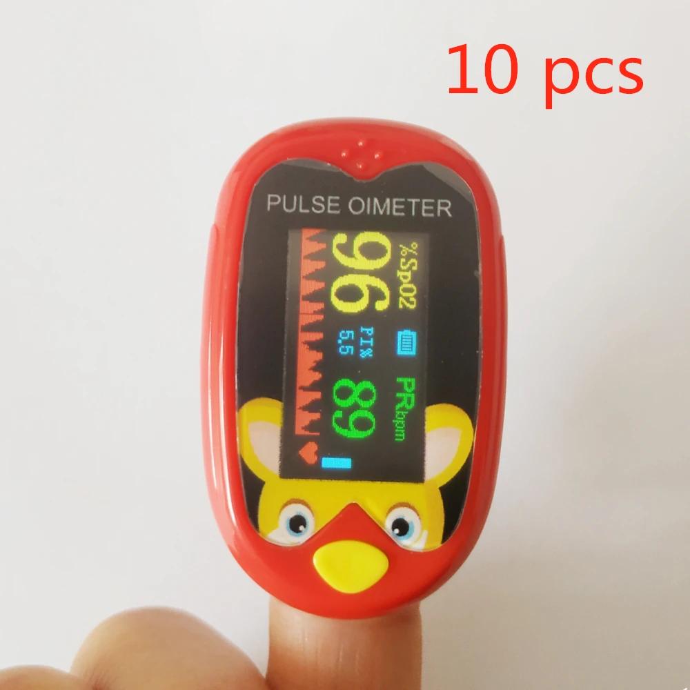 

10pcs 15 pcs Child charging Oximeter Pulse Finger Oximetro De Dedo Heart Rate Monitor Blood Oxygen Saturation Meter