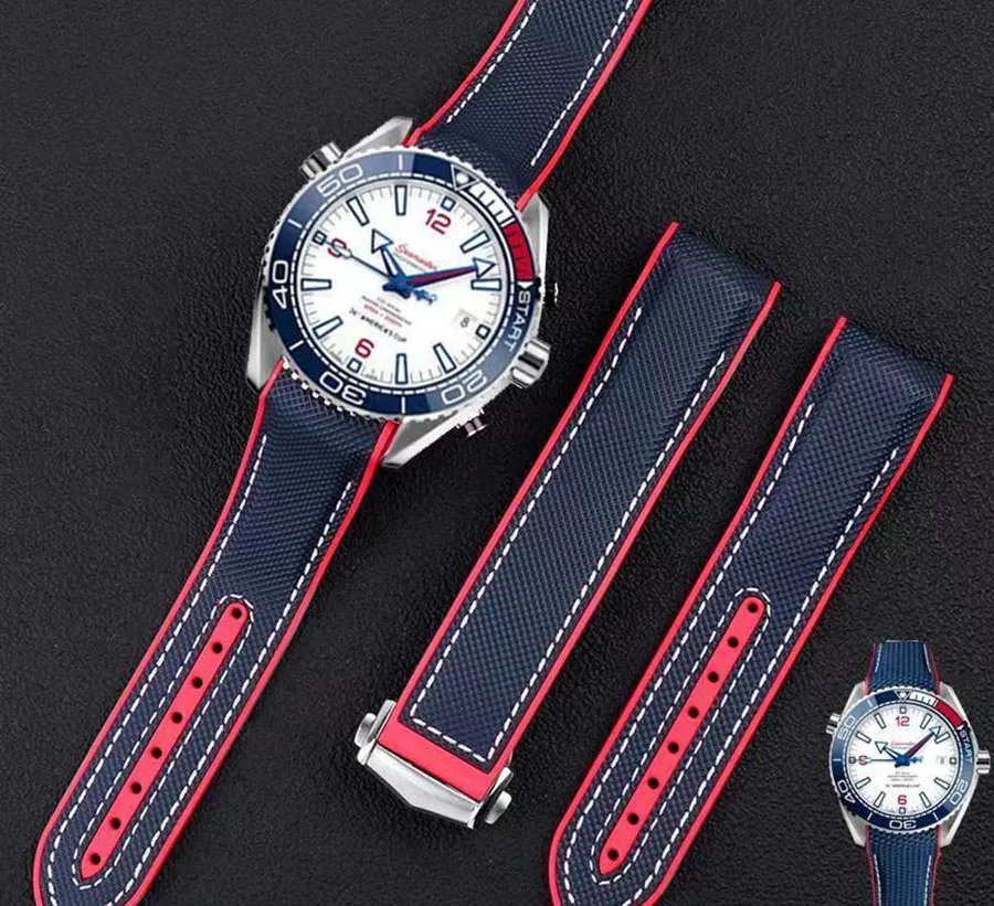 

Silicone Strap fit Omega Speedmaster Ocean Seamaster Diving 600 America's Cup Limited Edition Series Silicone Strap 20 22mm