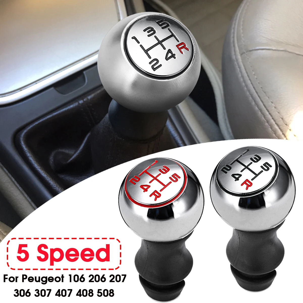 5-Speed VTS Sports Version Gear Bar Stop Head Gear Bar Aluminum Alloy for Peugeot 106 206 207 306 307 407 408 508 5-Speed VTS Sports Version Gear Bar Stop Head Gear Bar Aluminum Alloy for Peugeot 106 206 207 306 307 407 408 508