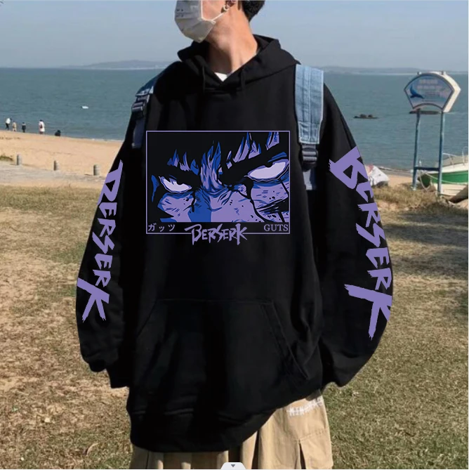 

Japan Anime Berserk Hoodie Men Manga Streetwear Pullover Clothes Tops