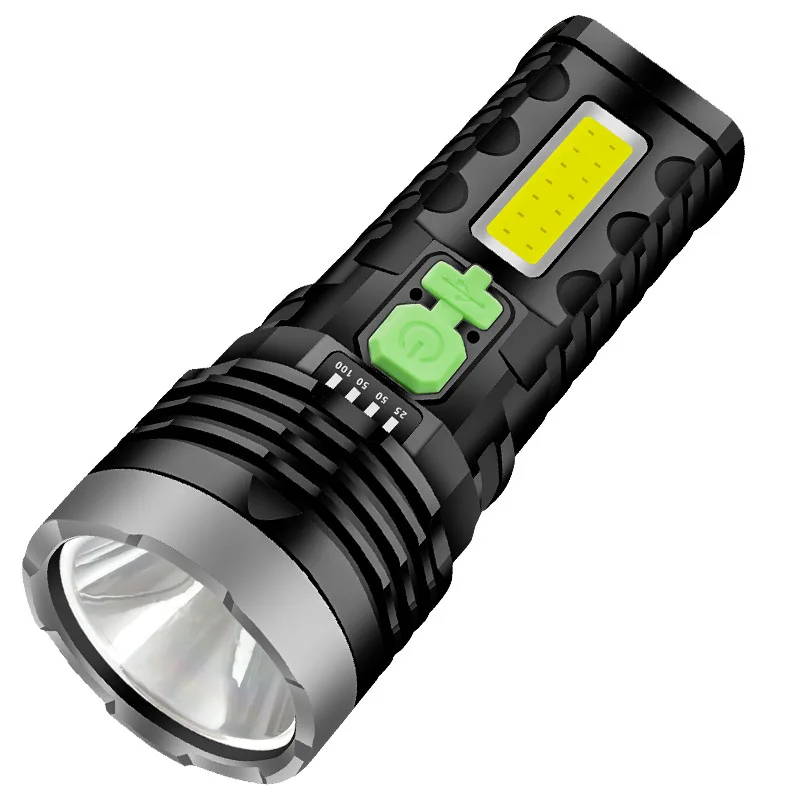 

Built In Battery Q5 Portable Mini Led Flashlight Torch COB Lamp 2000 Lumens Penlight Waterproof for Outdoor