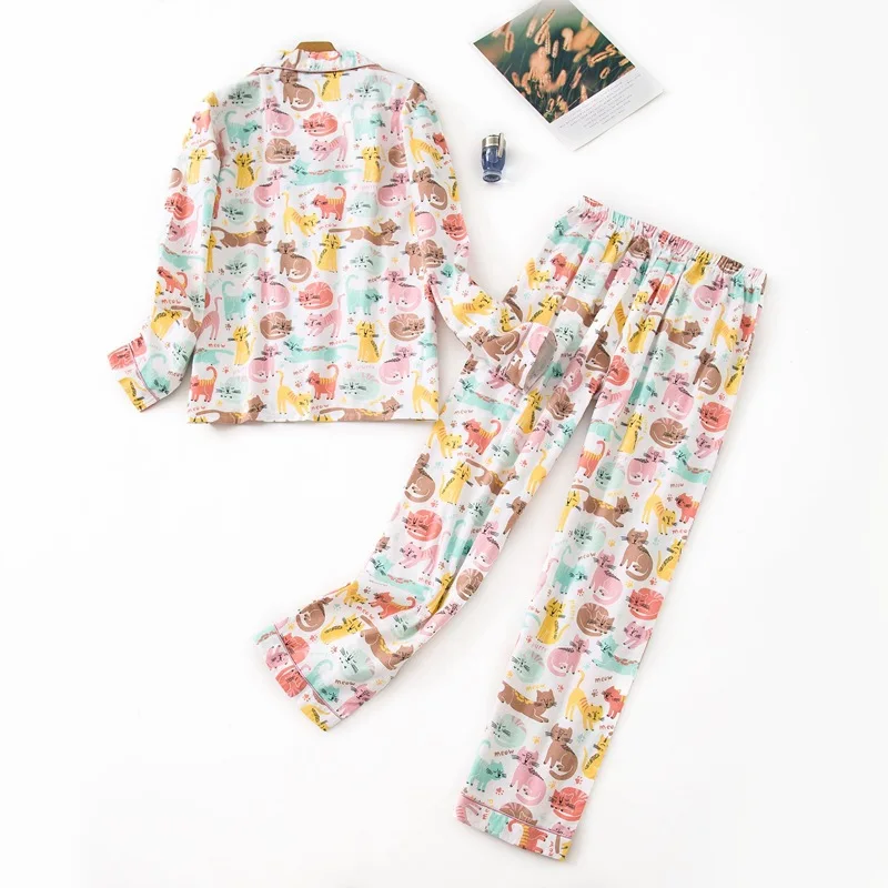 Pajamas Plaid Print Sleep Tops Women's Pajamas Plus Size S-XXXL Clothes Ladies Flannel Cotton Home Wear Suit Autumn Winter