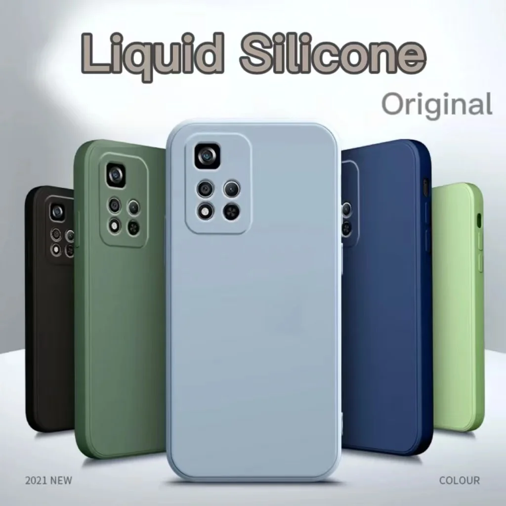 

Original Liquid Silicone Protective Back phone case for Xiaomi POCO X4 NFC Note 11S 11 pro max 11i 5G OPPO Realme C21Y C25Y 8i