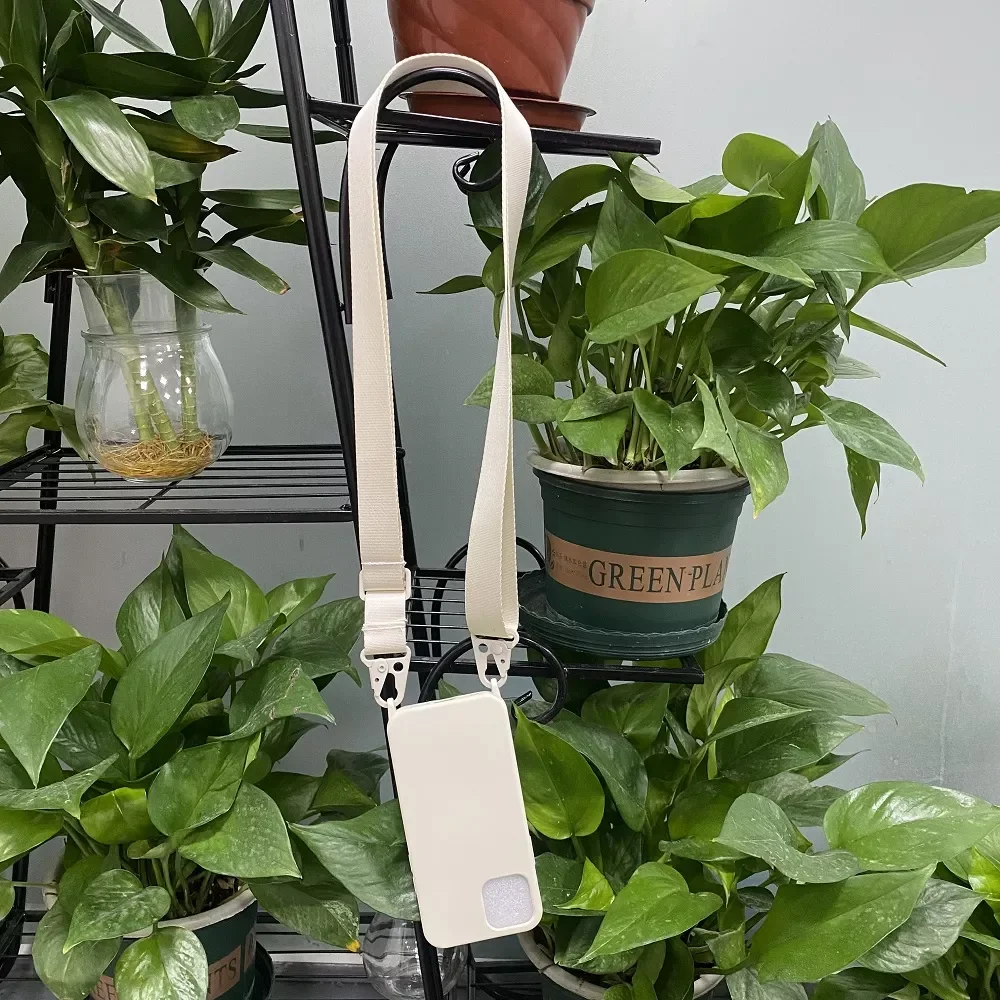 

Free Shipping Necklace Strap Lanyard Cord Silicone Phone Case for iPhone 13 12 11 Pro Max MiNi X XR XS Max 6S 7 8 Plus Cover