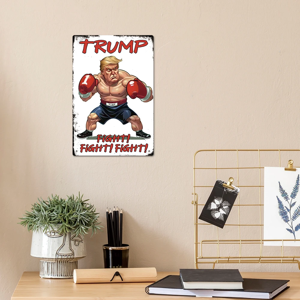 Putuo Decor Винтажная Металлическая Вывеска Трампа 1 Шт. Настенный Декор Для Дома