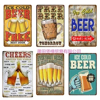 funny beer vintage painting art poster antique metal tin signs cafe bar pub beer club wall home decor