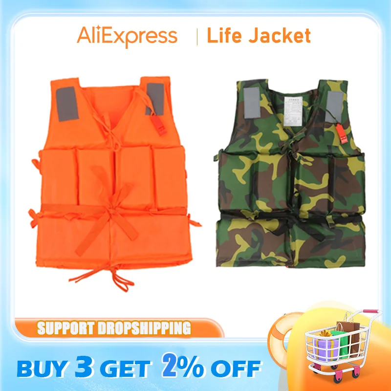 

Adult Children's Life Jacket Vest Outdoor Swimming Sailing Drifting Surfing Boating Water Sports Safety Vest Survival Accessory